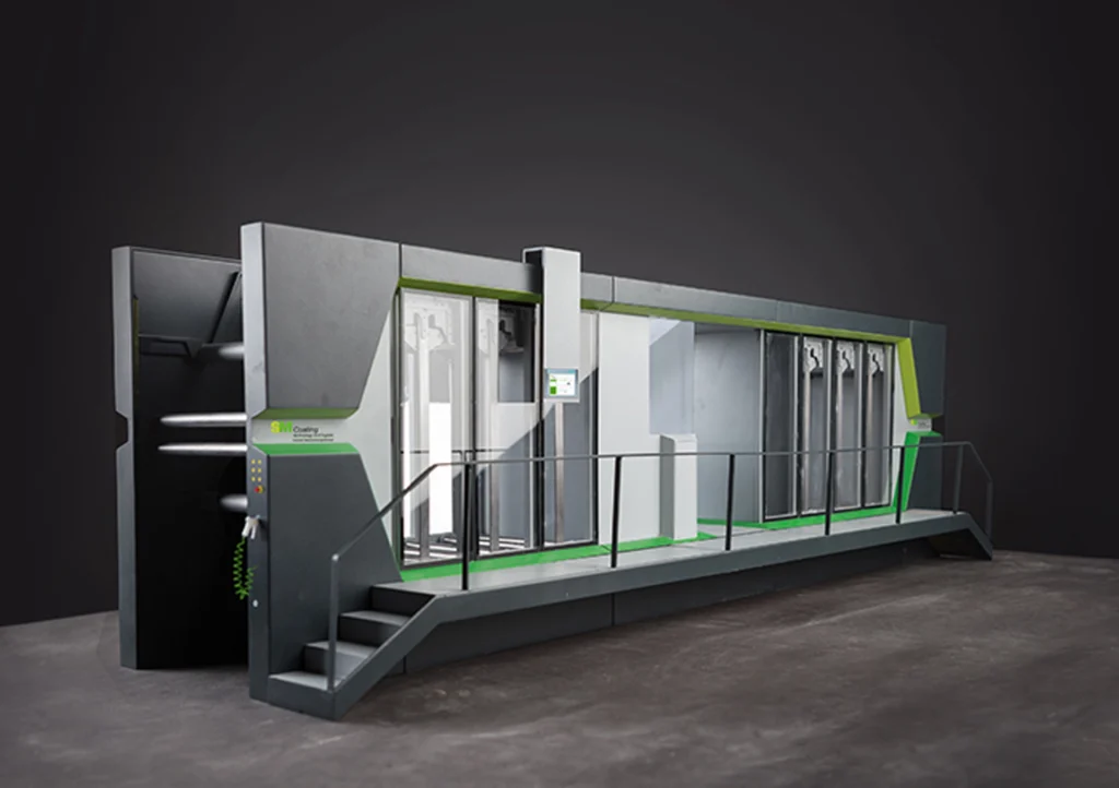 Hotmelt-Klebebeschichtungsanlage von SM Coating mit modularem Maschinendesign